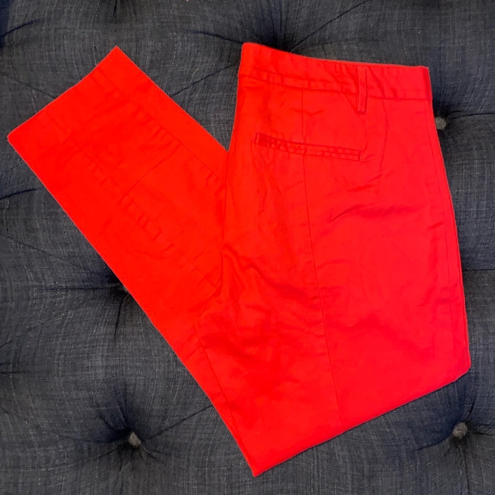 Gap | slim cropped red pants